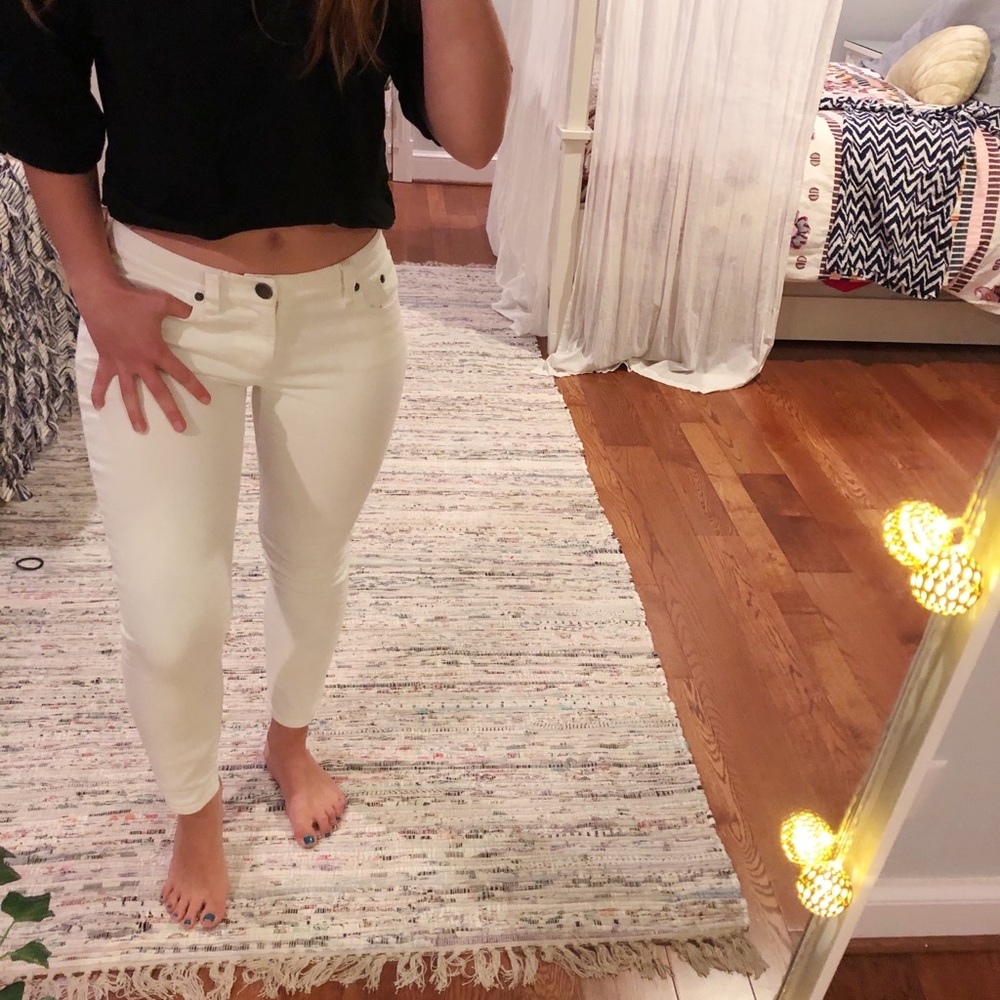Jcrew Toothpick skinny jeans in white